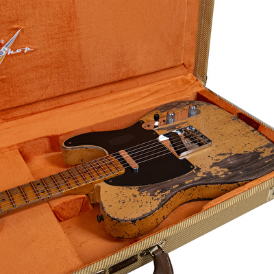 Fender Custom Shop 1952 Telecaster Super Heavy Relic Aged Nocaster Blonde Elektro Gitar